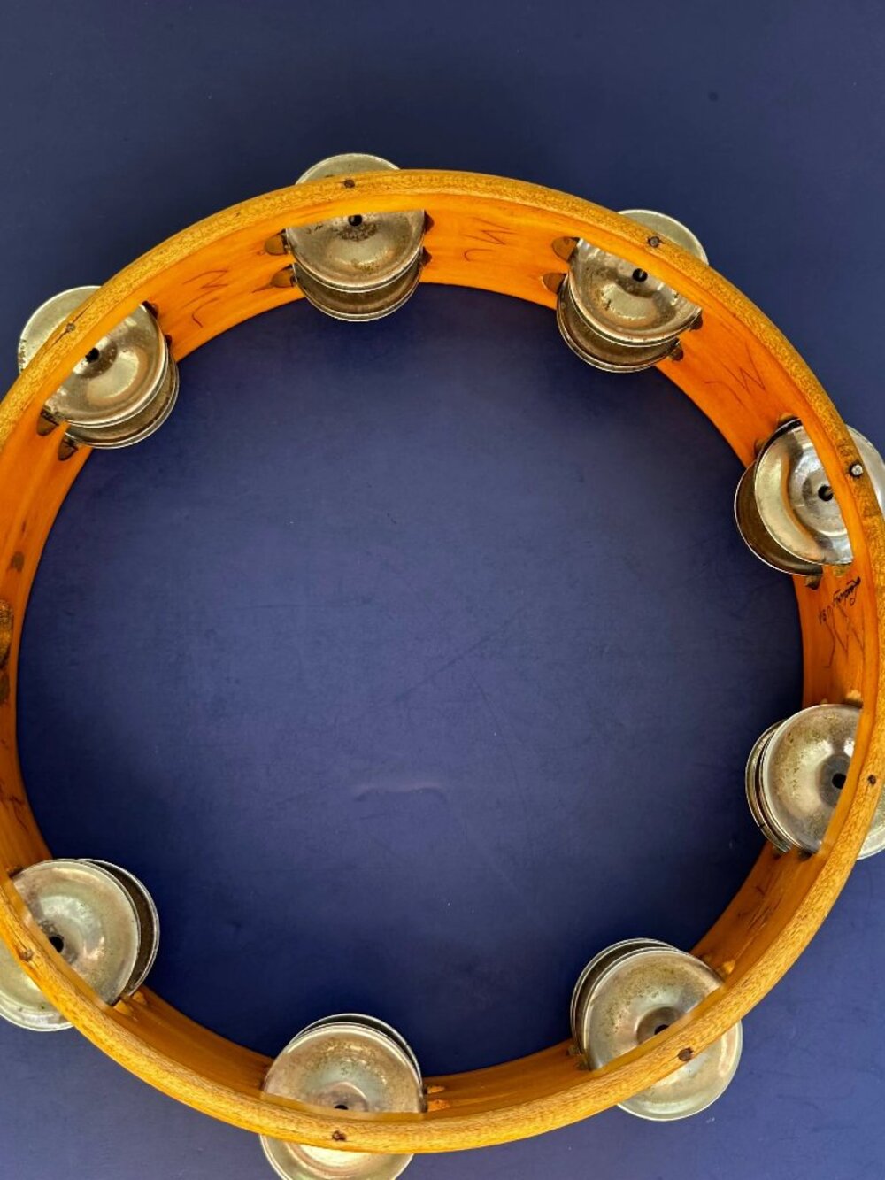 Vintage Ludwig U.S.A. Headless Wood Tambourine Metal Jingles Percussion
